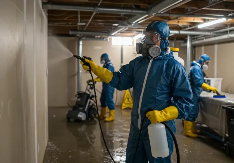 Basement Sanitization and Antimicrobial Treatment process in Lee County, NC